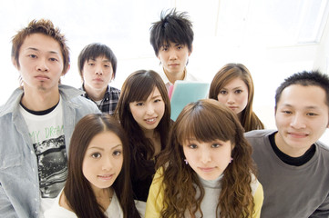 group of young men and women