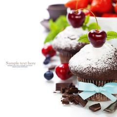 fresh chocolate muffins