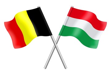 Flags: Belgium and Hungary