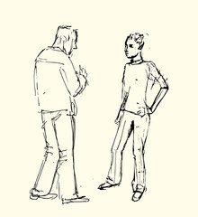 Hand Made Sketch representing people