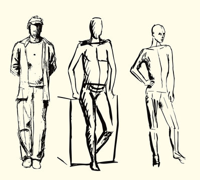 Hand Made Sketch representing people