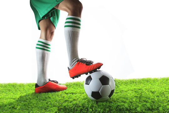 Fototapeta legs of football player