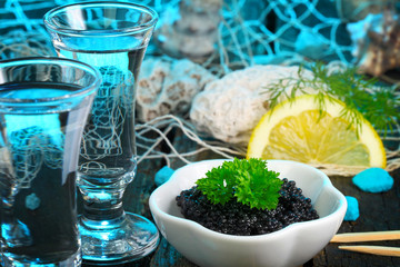 Kaviar und Wodka