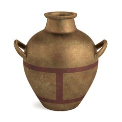 realistic 3d render of old vase