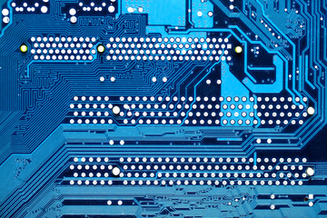 Computer motherboard closeup