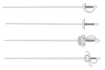 cartoon image of rapiers set