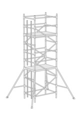 cartoon image of scaffolding for building