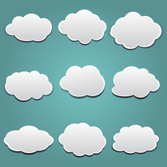 Vector clouds set