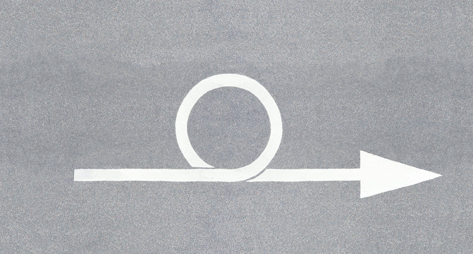Loop iteration, sprint illustrated as street arrow