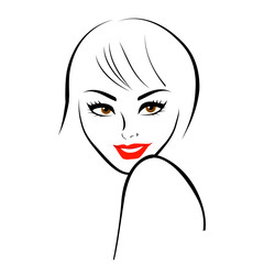 A lady with short hair