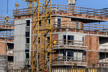 Bau eines Wohnhauses