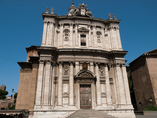 Fototapeta na wymiar Kościół Santi Luca e Martina w Rzymie