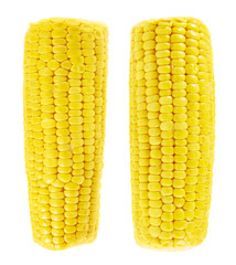 Cornstick corn on the cob isolated