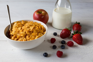 Cornflakes in einer Schale
