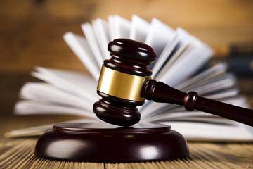  Mallet, legal code and scales of justice