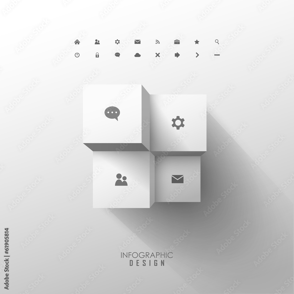 Wall mural vector infographic web design elements