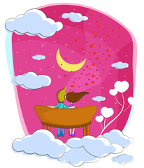 Love couple dreaming