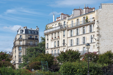 Fototapeta na wymiar Paris, jardin du 13 ème arrondissement