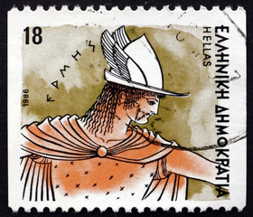 Postage stamp Greece 1986 Hermes, Greek God