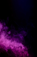 Obraz premium Abstract pink smoke isolated on black background