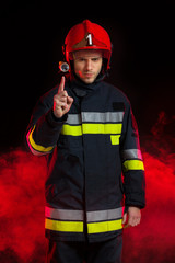 Fototapeta premium Fireman's safety notice