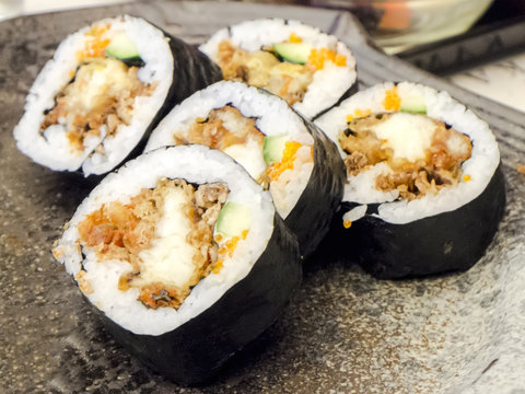 Freshly prepared Japanese Sushi