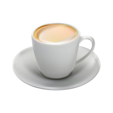 Porcelain white mug for coffee