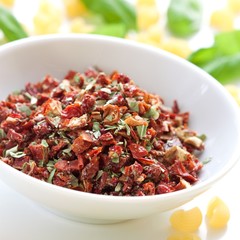 Sun-dried tomatoes with dried basil