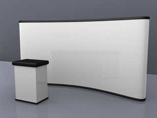 blank trade show booth for designers.