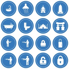 Symboles dans 16 panneaux