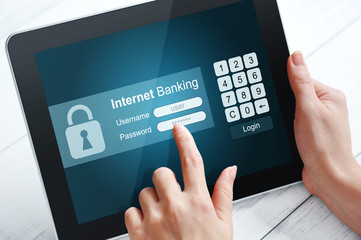 Internet banking concept
