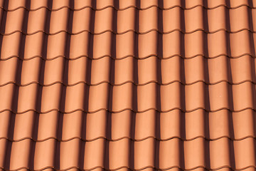 Orange tiles of a new home.