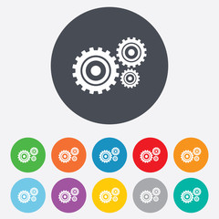 Cog settings sign icon. Cogwheel gear symbol.