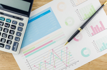 Obraz premium Graphs and Calculator