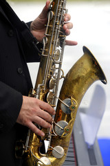 Fototapeta premium Saxophone playing