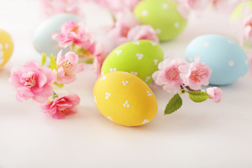 Colorful easter eggs