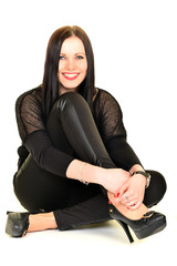 Riant femme portrait