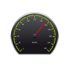 Vector illustration of speedometer