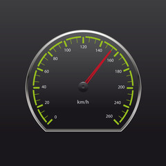 Vector illustration of speedometer