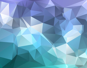 Polygon triangle abstract background in blue purple hues