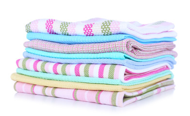 Kitchen towels isolated on white