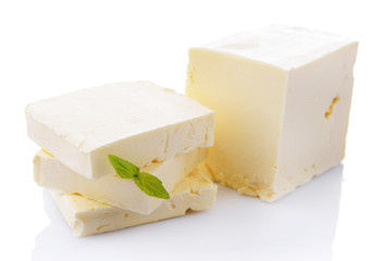 Tasty butter isolated on white