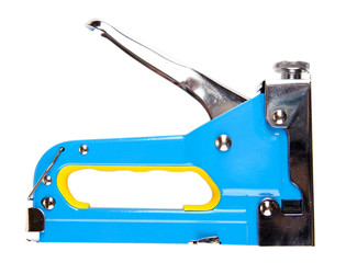 Construction stapler isolated on white