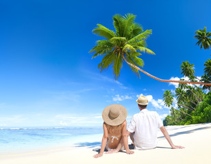 Romantic Couple on Paradise Beach