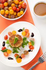 Crab Cakes and Tomato Salad