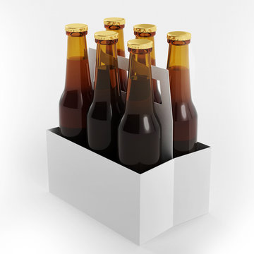 Packaged Beer isolated on white background