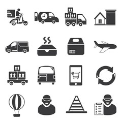 shipping service icons, delivery icons