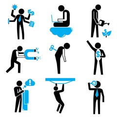 business people, icons