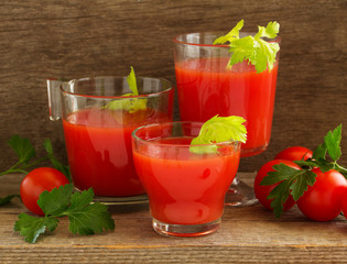Gazpacho soup of tomatoes.