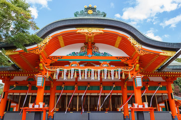 A shrine at  Fushimi Inari-taisha complex in Kyoto